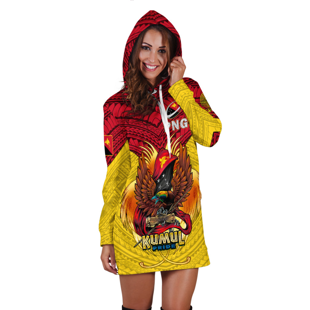 Papua New Guinea Rugby Kumul Pride Hoodie Dress - LT2 - Polynesian Pride