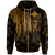 Papua New Guinea Zip up Hoodie Polynesian Wings (Golden) Unisex Golden - Polynesian Pride