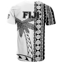 Fiji Rugby T Shirt Coconut Tree With Tapa Pattern LT12 - Polynesian Pride