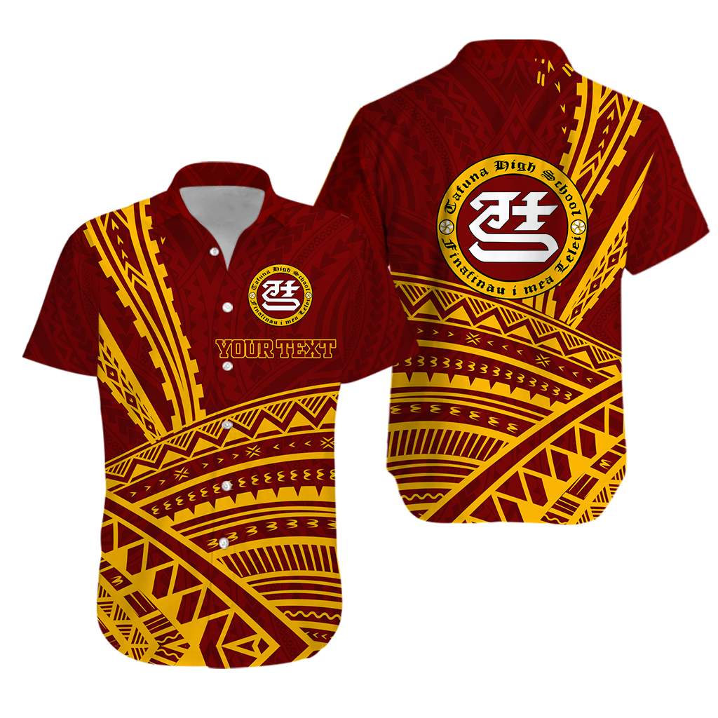 (Custom Personalised) Tafuna High School American Samoa Pride Hawaiian Shirt - LT12 Unisex Red - Polynesian Pride