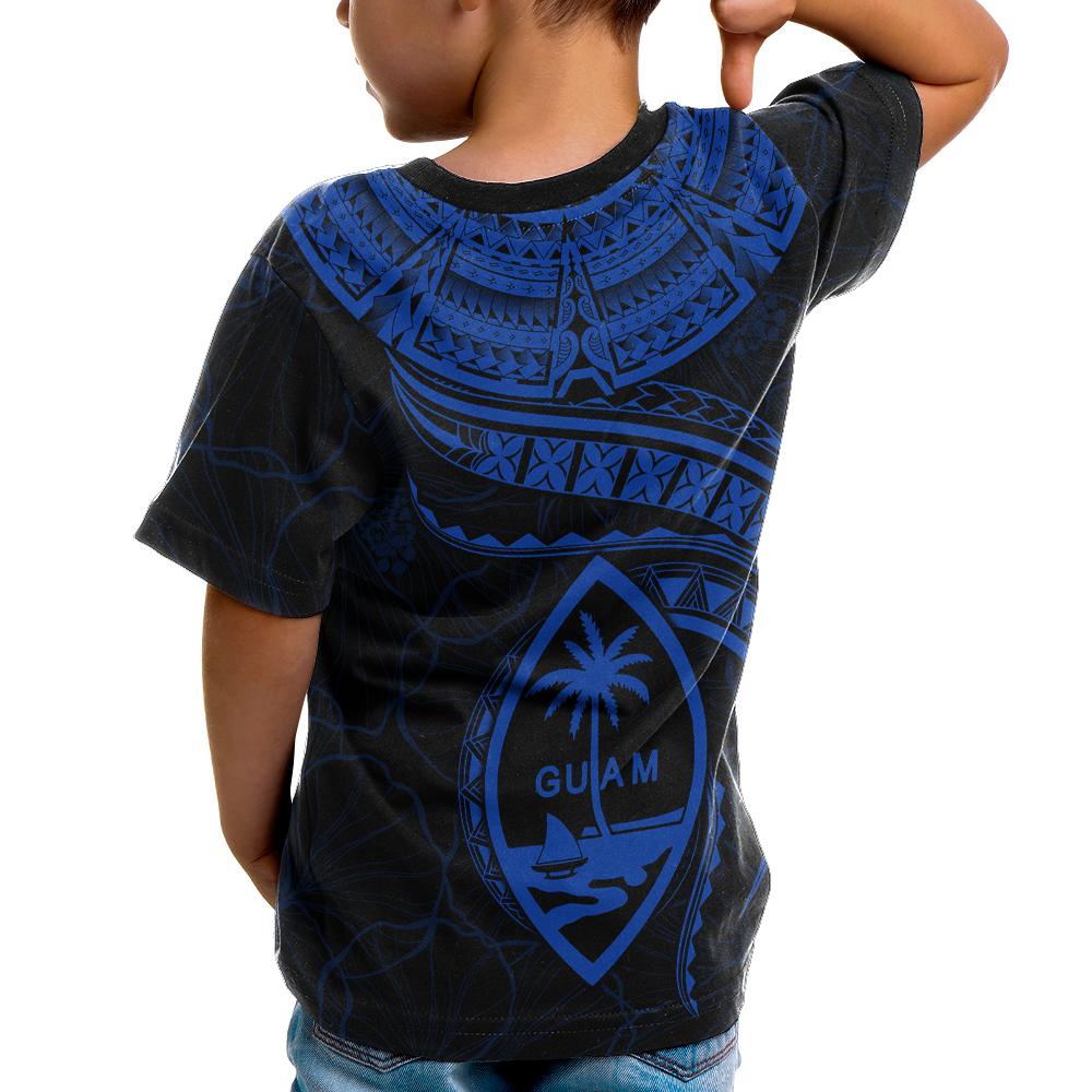 Guam Polynesian T Shirt Guam Waves (Blue) - Polynesian Pride