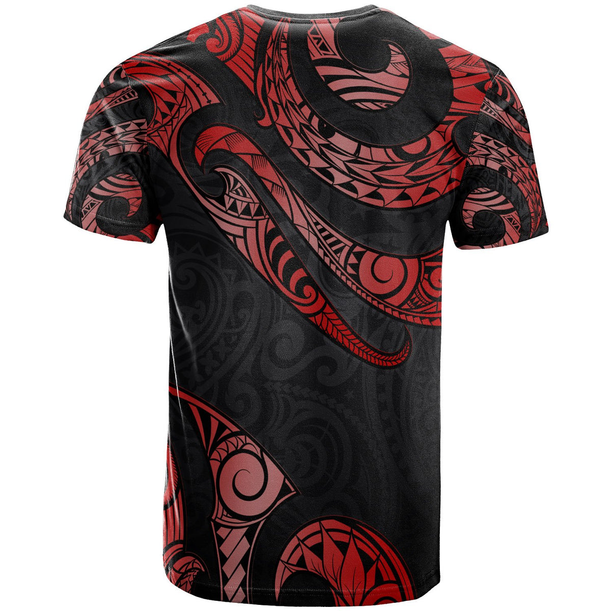 Samoa Polynesian T Shirt Poly Tattoo Red Version - Polynesian Pride