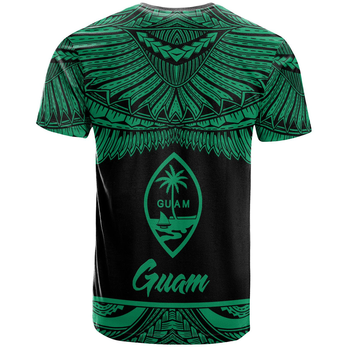 Guam Polynesian T Shirt Guam Pride Green Version - Polynesian Pride