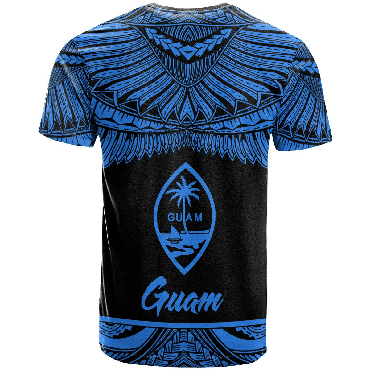 Guam Polynesian T Shirt Guam Pride Blue Version - Polynesian Pride