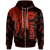 Tahiti Zip up Hoodie Polynesian Wings (Red) Unisex Red - Polynesian Pride