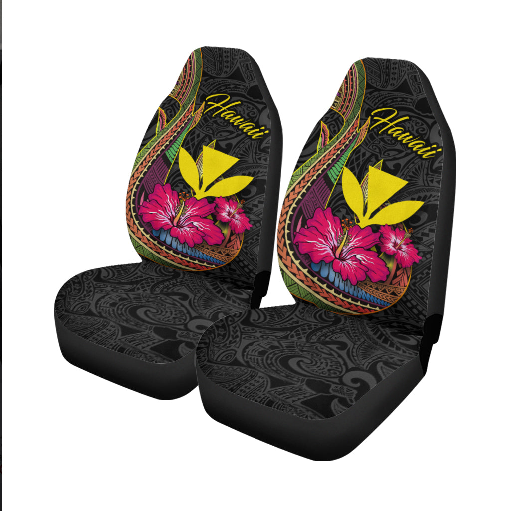 Hawaii Polynesian Fish Hook Hibiscus Car seat Covers - LT12 - Polynesian Pride