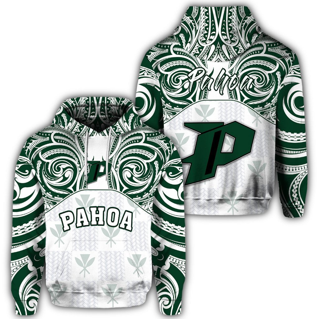 Hawaii Hoodie Kanaka Pahoa High School Hoodie Demodern Style Unisex White - Polynesian Pride