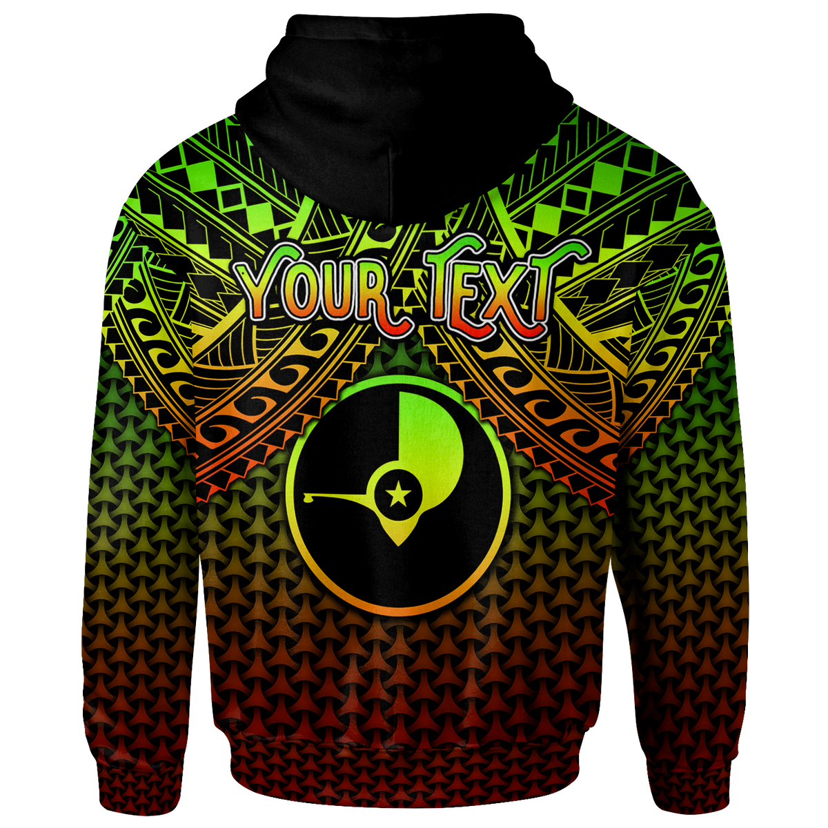 Polynesian Yap Custom Zip up Hoodie Reggae Vintage Polynesian Patterns - Polynesian Pride