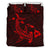 Hawaiian Map Hamerhead Shark Polynesian Red Bedding Set Red - Polynesian Pride