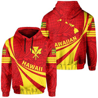 Kanaka Maoli Polynesian Hoodie Doma Style Unisex Red - Polynesian Pride