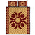 Hawaiian Quilt Pattern Flower Quilt Bed Set Gold - Polynesian Pride