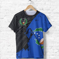 Pohnpei T Shirt Pohnpei Flag Grunge Special Unisex Blue - Polynesian Pride