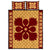 Hawaiian Quilt Pattern Plants And Tropical Flora Quilt Bed Set Gold - Polynesian Pride