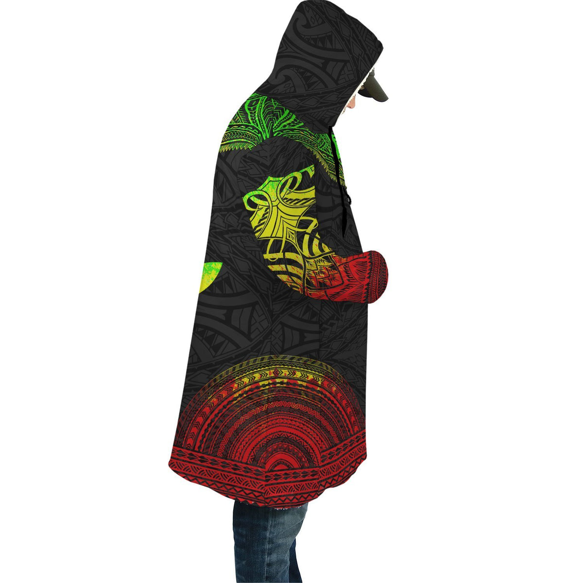 Kanaka Maoli Polynesian Chief Cloak - Reggae Version - Polynesian Pride