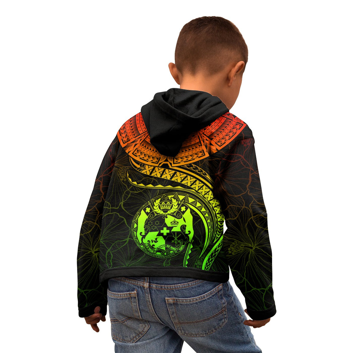 Tonga Polynesian Custom Hoodie Tonga Waves (Reggae) - Polynesian Pride