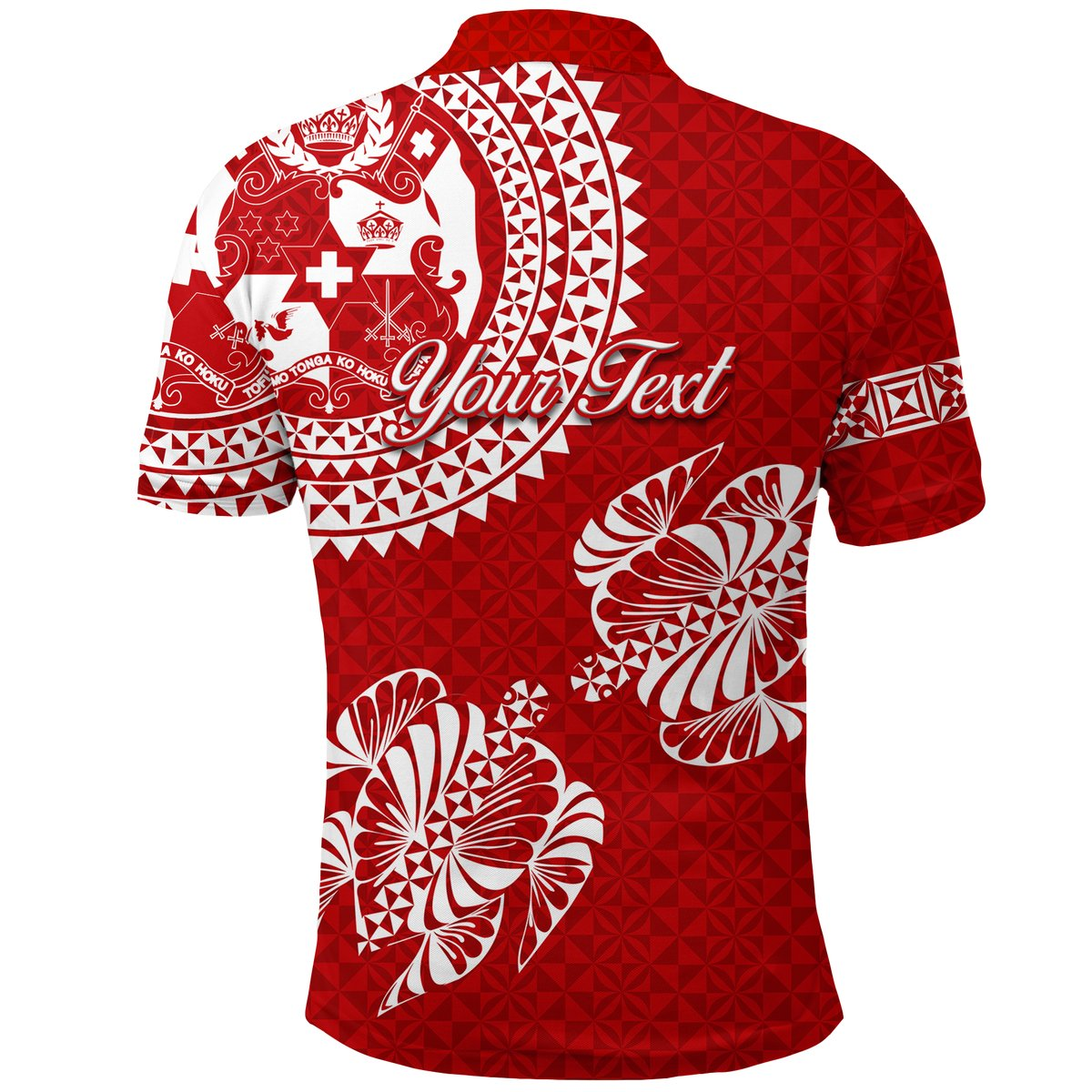 Custom Valentine Day Tonga Couple Love King Polo Shirt Tongan Turtle LT12 - Polynesian Pride