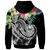 Tahiti Polynesian Hoodie Summer Plumeria (Black) - Polynesian Pride