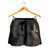 New Caledonia Polynesian Women's Shorts - Gold Tribal Wave - Polynesian Pride