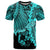 Tonga Polynesian Custom T Shirt Tribal Wave Tattoo Neon Blue Unisex Neon Blue - Polynesian Pride