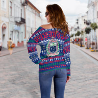 Samoa Christmas Women Off Shoulder Sweater - Ugly Christmas - LT12 - Polynesian Pride