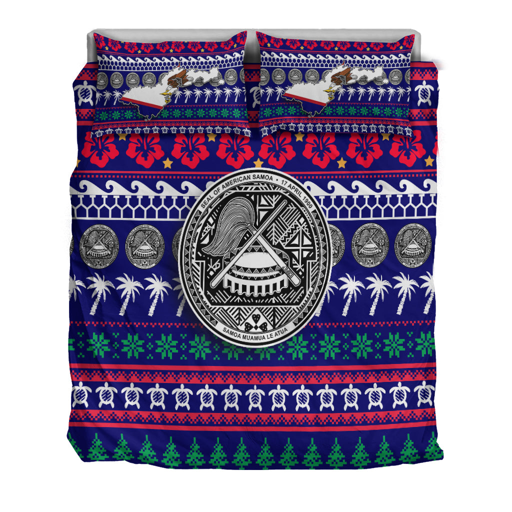 American Samoa Christmas Bedding Set - Ugly Christmas - LT12 - Polynesian Pride