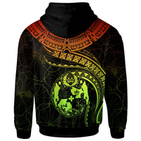 Tonga Polynesian Custom Hoodie Tonga Waves (Reggae) - Polynesian Pride