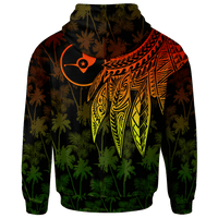 Yap Zip up Hoodie Polynesian Wings (Reggae) - Polynesian Pride