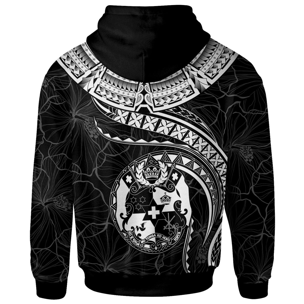 Tonga Polynesian Hoodie Tonga Waves (White) - Polynesian Pride
