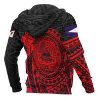 American Samoa Zip up Hoodie Polynesian Lizard - Polynesian Pride