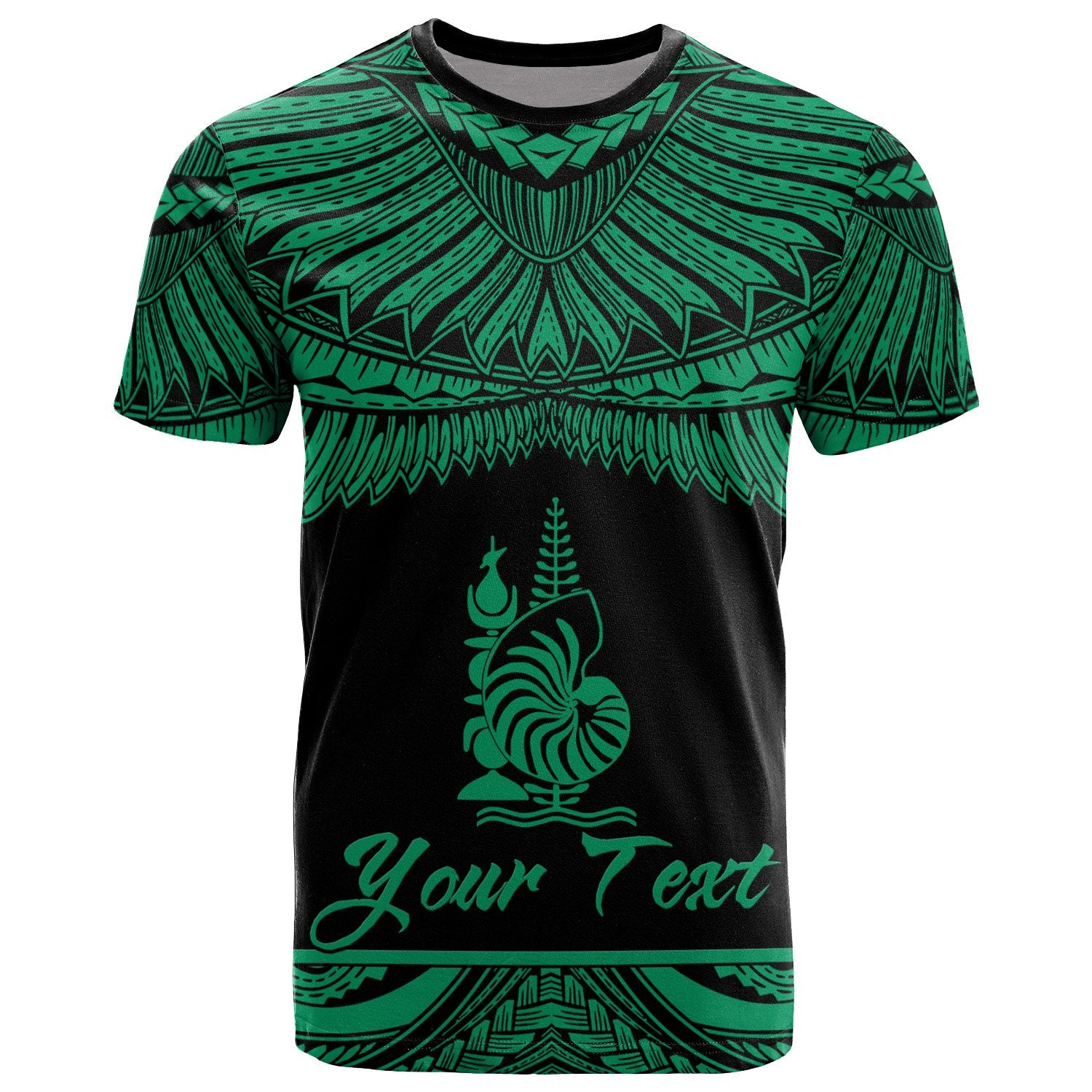 New Caledonia Polynesian Custom T Shirt New Caledonia Pride Green Version Unisex Green - Polynesian Pride