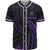 Federated States Of Micronesia Polynesian Custom Personalised Baseball Shirt - Purple Tribal Wave Unisex Purple - Polynesian Pride
