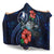 Yap Polynesian Hooded Blanket - Blue Turtle Hibiscus - Polynesian Pride