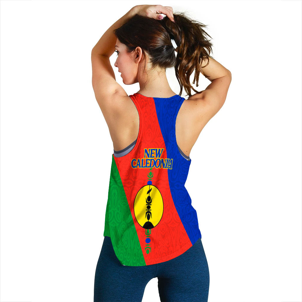 (Custom Personalised) New Caledonia Women Tank Top - Flag Style - LT12 - Polynesian Pride