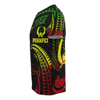 Pohnpei Micronesia All Over T Shirt Reggae Tribal Wave - Polynesian Pride