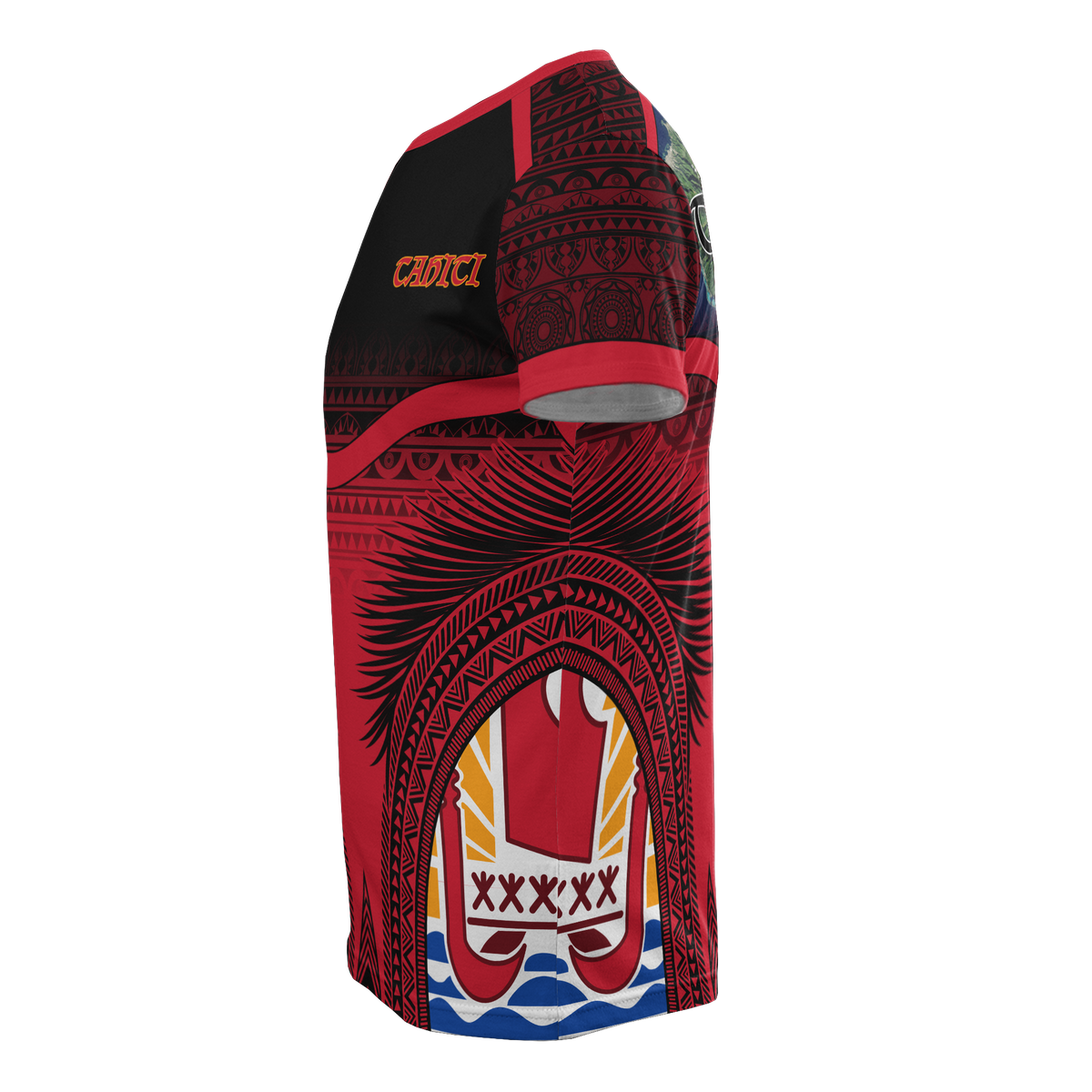 Tahiti T Shirt Tahiti Flag Coconut Leaves - Polynesian Pride