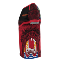 Tahiti T Shirt Tahiti Flag Coconut Leaves - Polynesian Pride