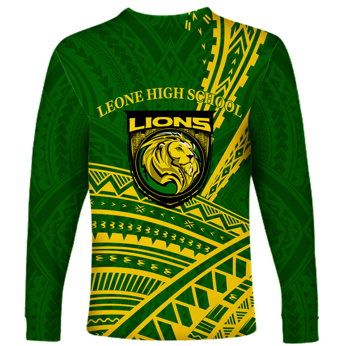 (Custom Personalised)Leone High School Pride Long Sleeve Shirt - LT12 - Polynesian Pride
