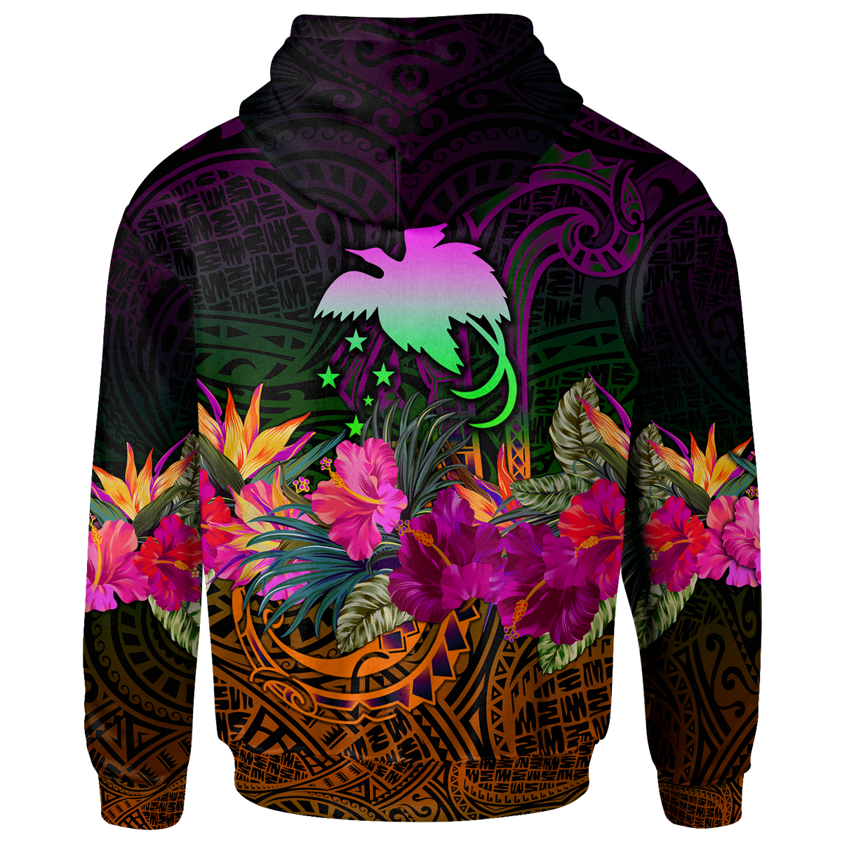 Papua New Guinea Custom Hoodie Summer Hibiscus - Polynesian Pride