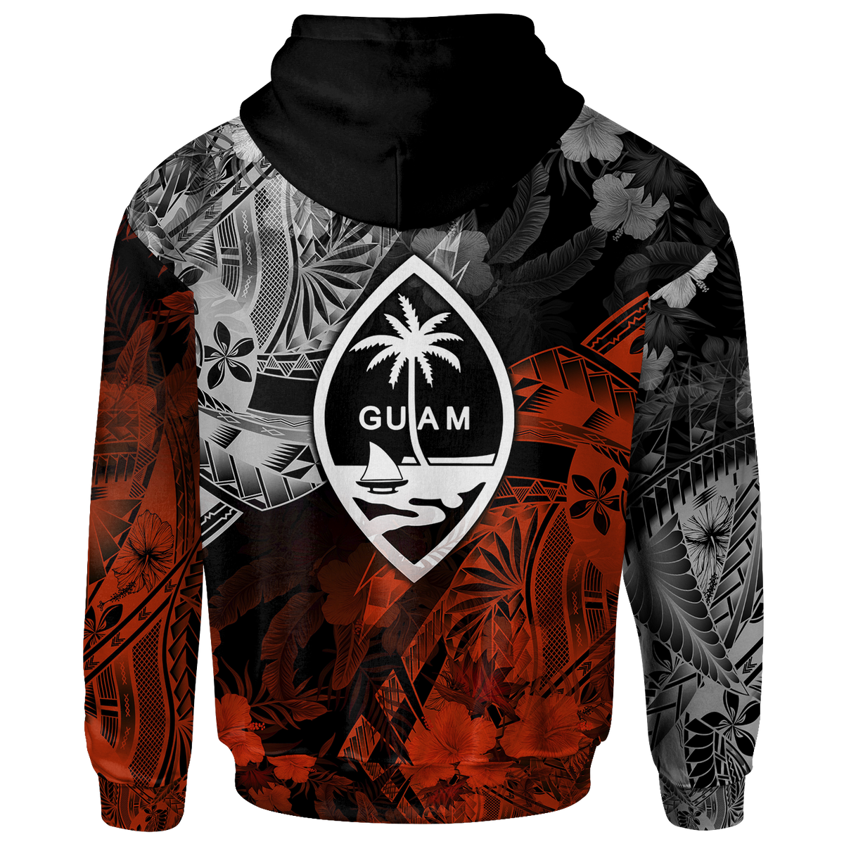 Guam Polynesian Zip up Hoodie Vintage Polynesian - Polynesian Pride
