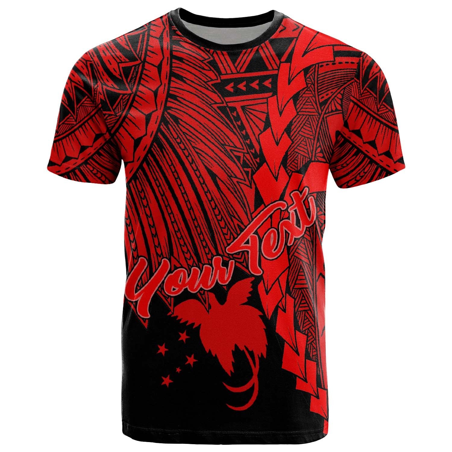 Papua New Guinea Polynesian Custom T Shirt Tribal Wave Tattoo Red Unisex Red - Polynesian Pride