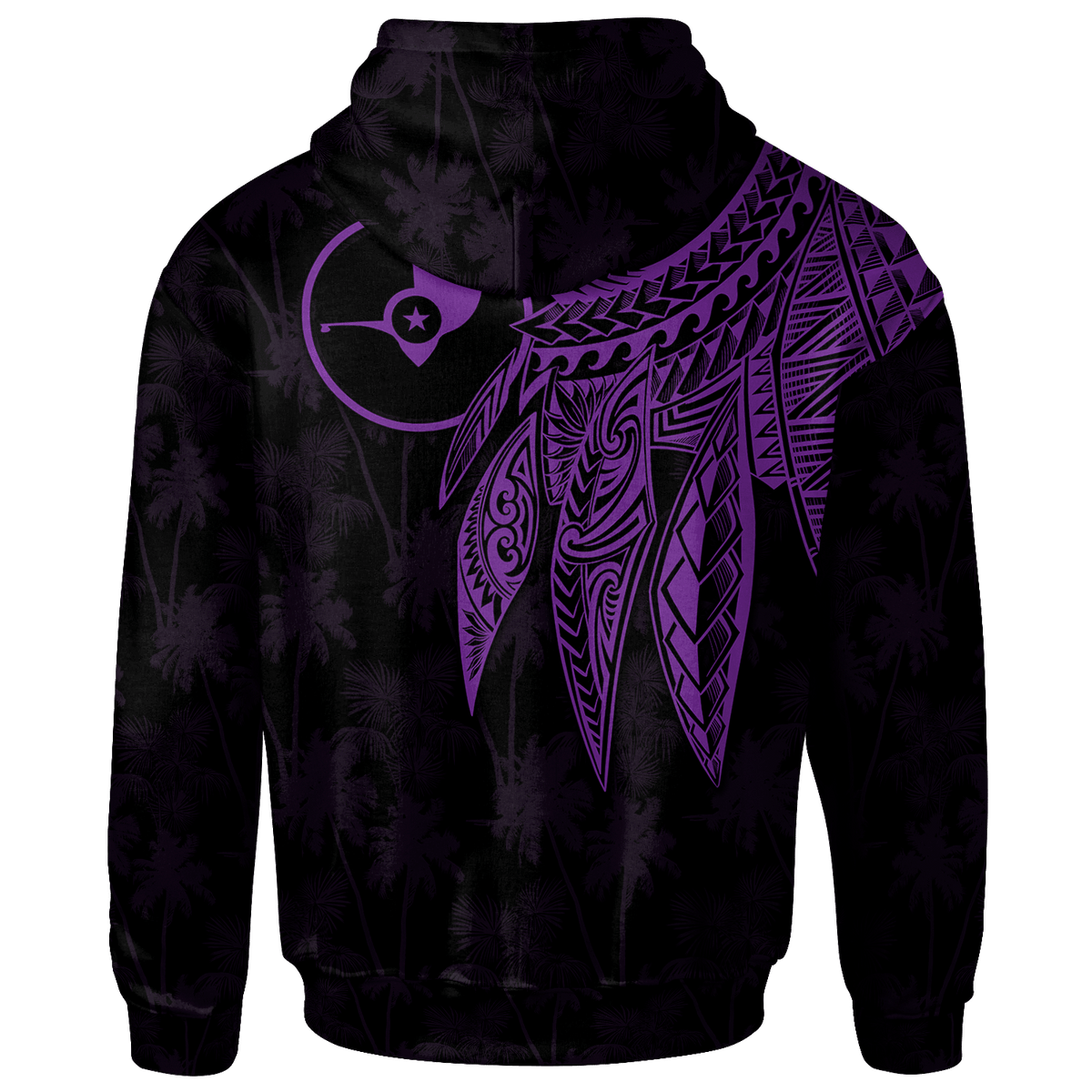 Yap Hoodie Polynesian Wings (Purple) - Polynesian Pride