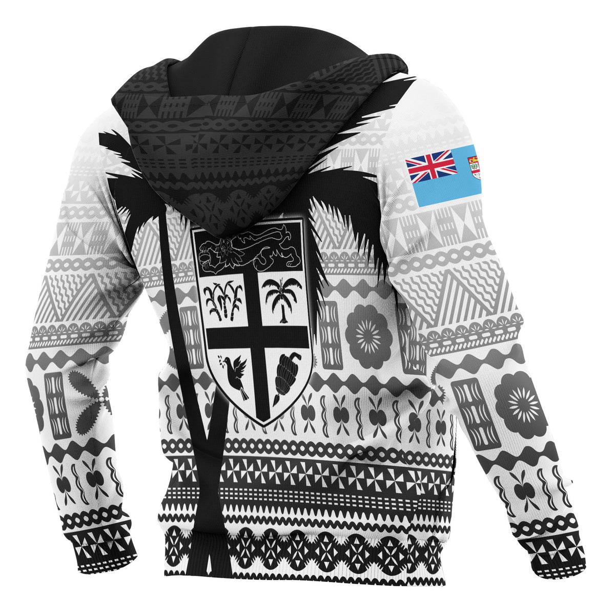 Fiji Tapa Zip up Hoodie Rugby Go Fiji Go - Polynesian Pride