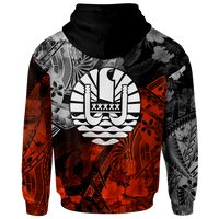 Tahiti Polynesian Hoodie Vintage Polynesian Turtle - Polynesian Pride