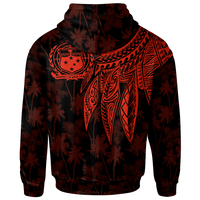 Samoa Custom Hoodie Polynesian Wings (Red) - Polynesian Pride