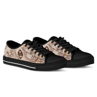Guam Low Top Shoes - Hibiscus Flowers Vintage Style - Polynesian Pride