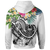 Tahiti Polynesian Hoodie Summer Plumeria (White) - Polynesian Pride