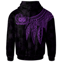 Samoa Custom Hoodie Polynesian Wings (Purple) - Polynesian Pride
