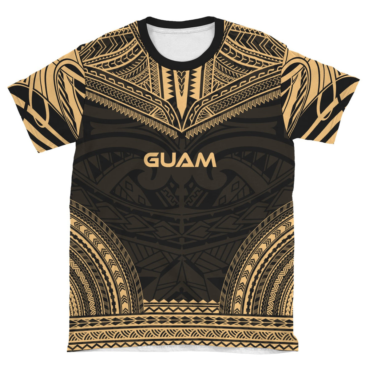 Guam T Shirt Guam Polynesian Chief Gold Version - Polynesian Pride