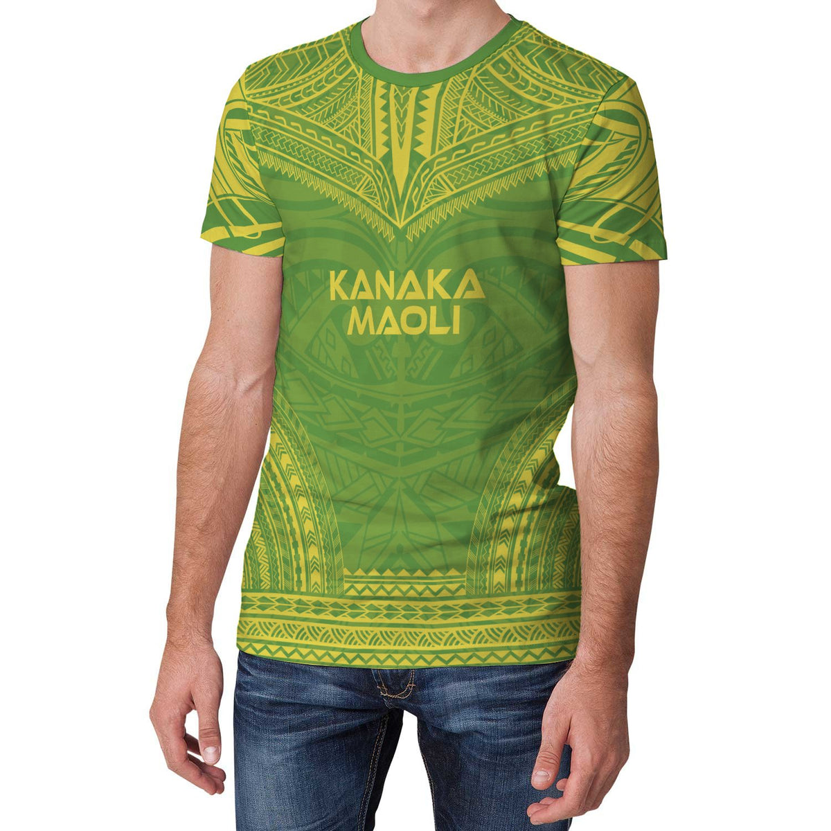 Polynesian Unisex T Shirt Kanaka Maoli Polynesian Chief Green Version - Polynesian Pride