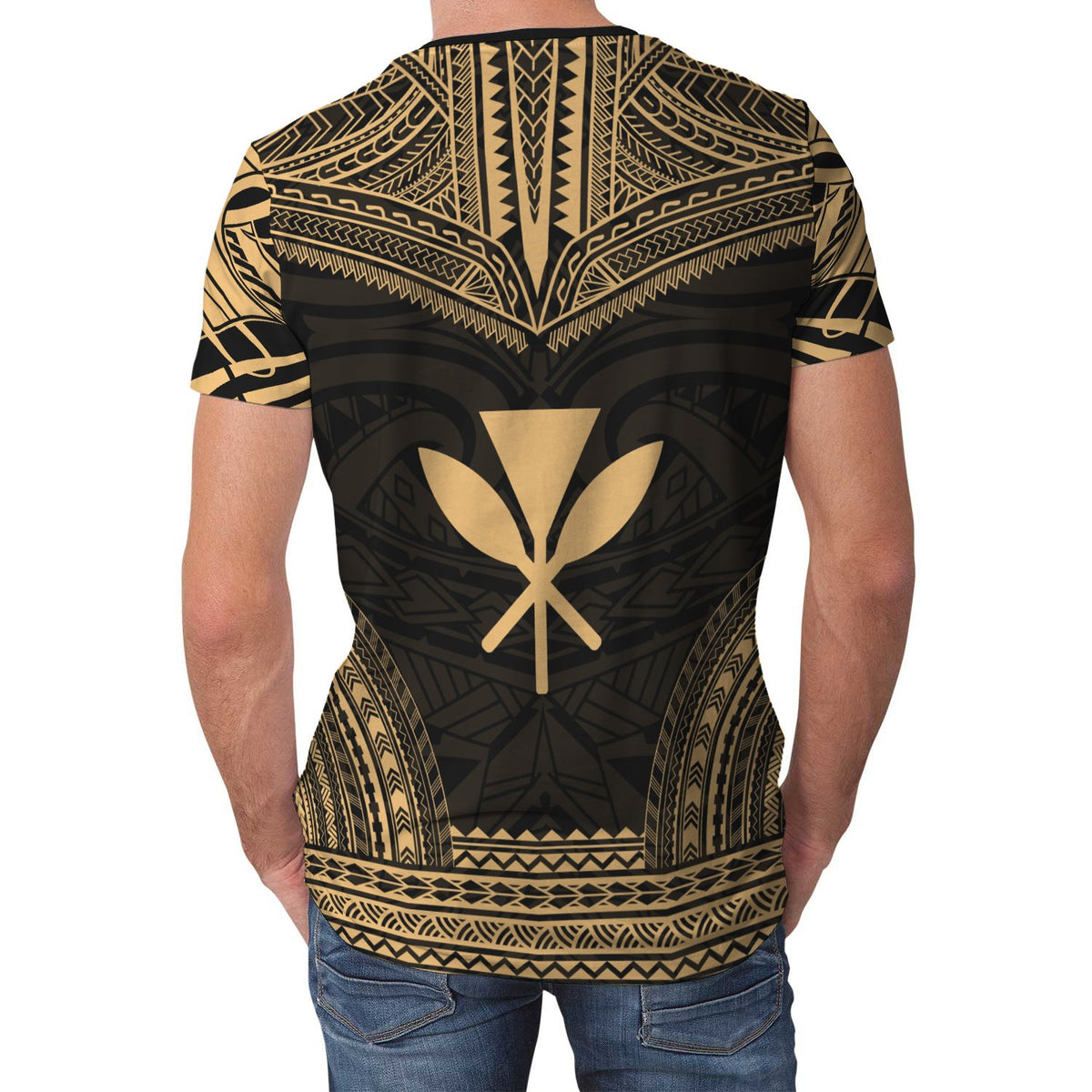 Polynesian Unisex T Shirt Kanaka Maoli Polynesian Chief Gold Version - Polynesian Pride